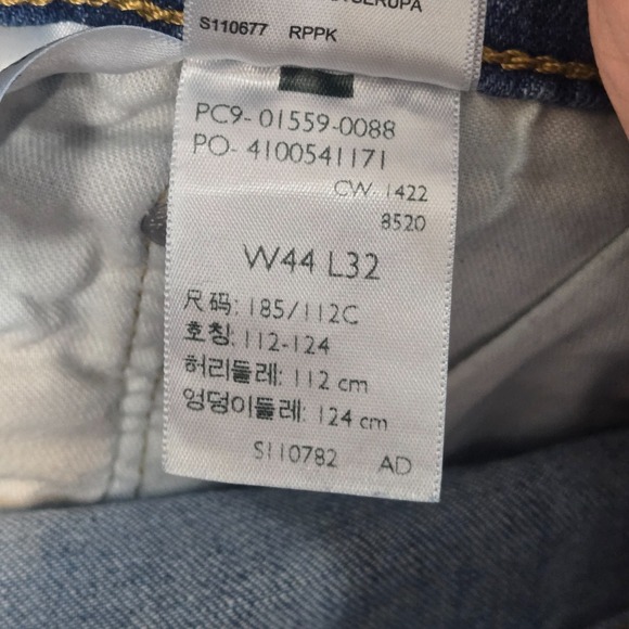 Levis 559 Jeans Mens 44x32 (Meas 42x29) Blue Straight Leg Relaxed Fit Light Wash - Picture 11 of 12